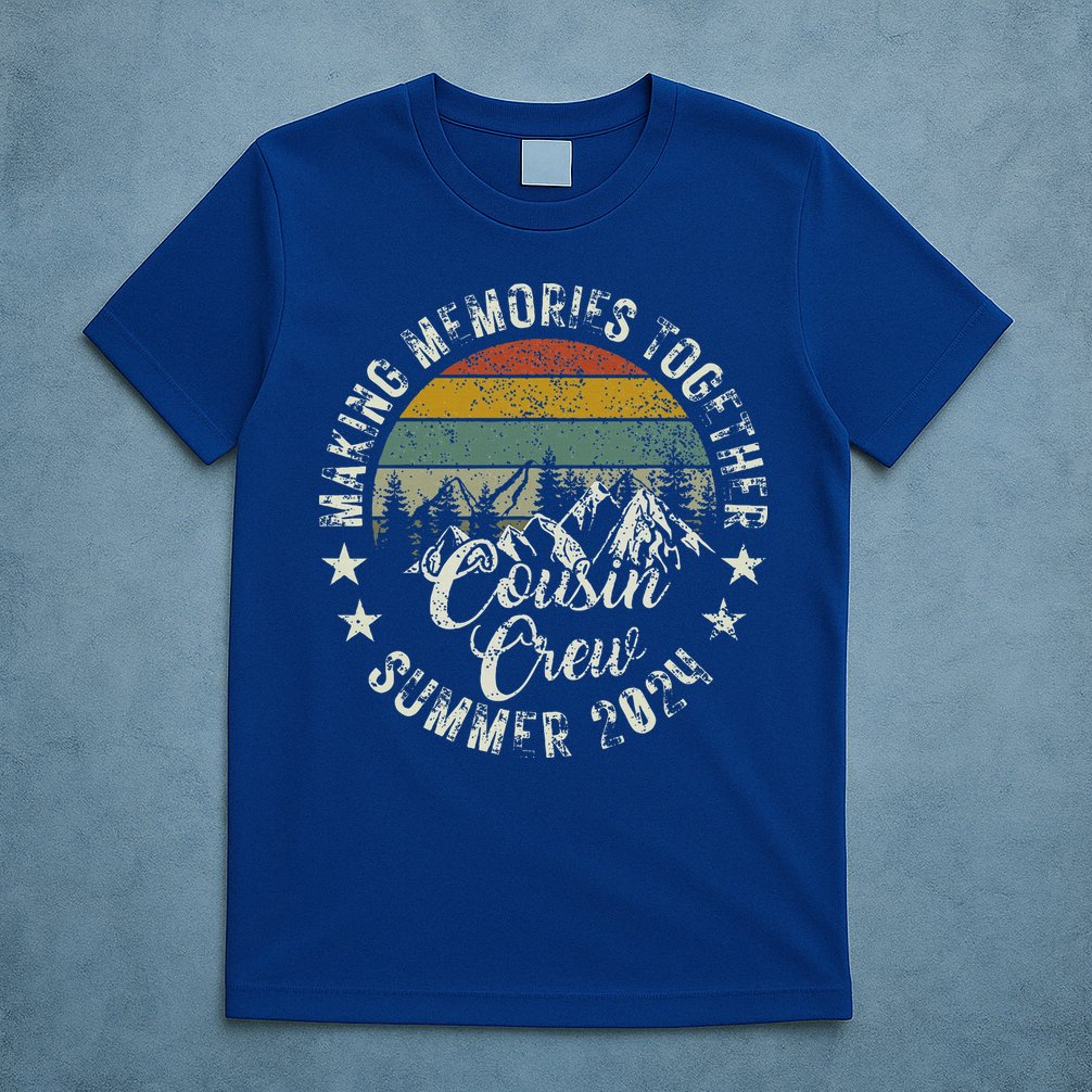Cousin Crew 2024 Summer Vacation Beach Family Trips Matching T-Shirt