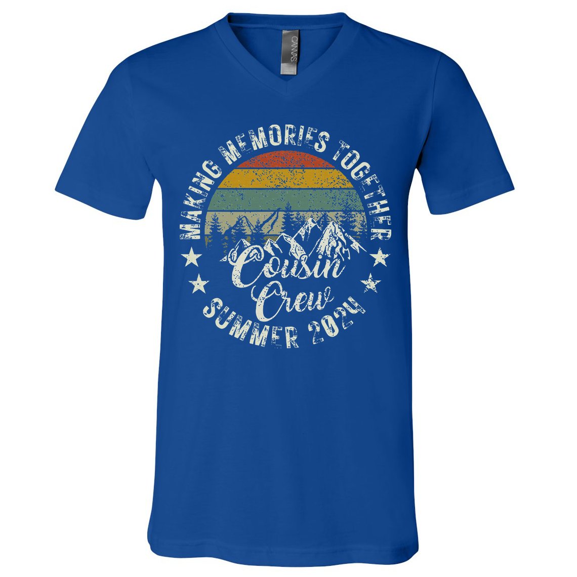 Cousin Crew 2024 Summer Vacation Beach Family Trips Matching V-Neck T-Shirt