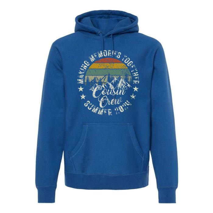 Cousin Crew 2024 Summer Vacation Beach Family Trips Matching Premium Hoodie