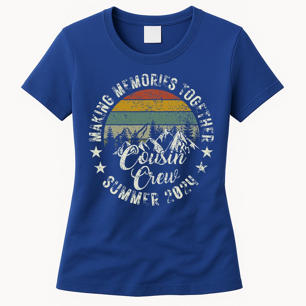Cousin Crew 2024 Summer Vacation Beach Family Trips Matching Womens T-Shirt