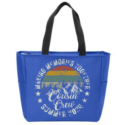 Cousin Crew 2024 Summer Vacation Beach Family Trips Matching Zip Tote Bag