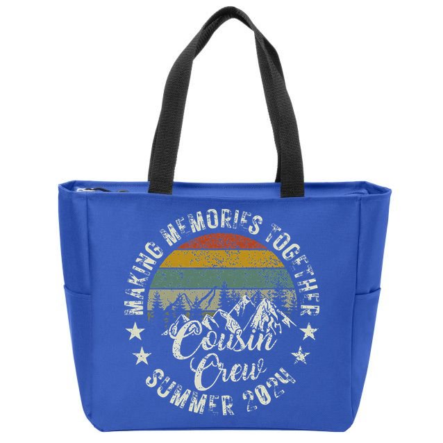 Cousin Crew 2024 Summer Vacation Beach Family Trips Matching Zip Tote Bag