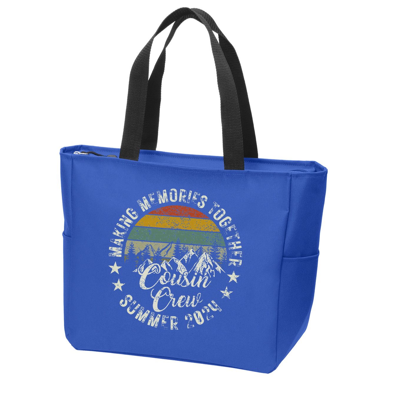 Cousin Crew 2024 Summer Vacation Beach Family Trips Matching Zip Tote Bag