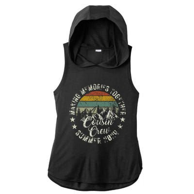 Cousin Crew 2024 Summer Vacation Beach Family Trips Matching Ladies PosiCharge Tri-Blend Wicking Draft Hoodie Tank