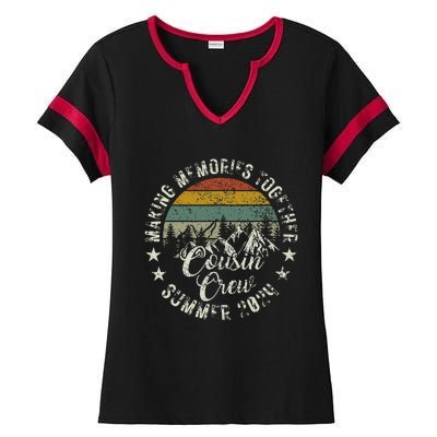 Cousin Crew 2024 Summer Vacation Beach Family Trips Matching Ladies Halftime Notch Neck Tee