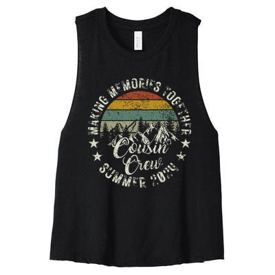 Cousin Crew 2024 Summer Vacation Beach Family Trips Matching Women's Racerback Cropped Tank