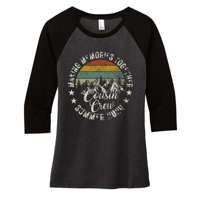 Cousin Crew 2024 Summer Vacation Beach Family Trips Matching Women's Tri-Blend 3/4-Sleeve Raglan Shirt