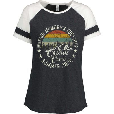 Cousin Crew 2024 Summer Vacation Beach Family Trips Matching Enza Ladies Jersey Colorblock Tee