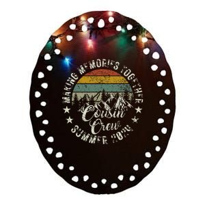 Cousin Crew 2024 Summer Vacation Beach Family Trips Matching Ceramic Oval Ornament