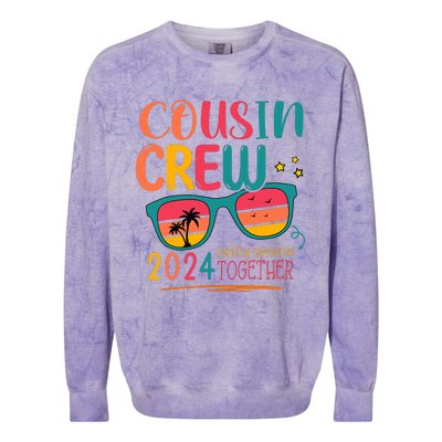 Cousin Crew 2024 Family Reunion Making Memories Matching Colorblast Crewneck Sweatshirt