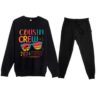 Cousin Crew 2024 Family Reunion Making Memories Matching Premium Crewneck Sweatsuit Set