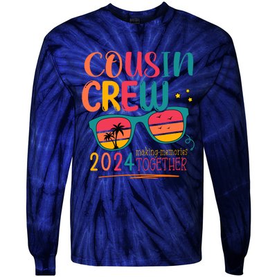 Cousin Crew 2024 Family Reunion Making Memories Matching Tie-Dye Long Sleeve Shirt