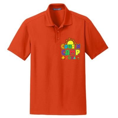 Cousin Camp 2024 Family Vacation Summer Camping Crew Cute Dry Zone Grid Polo