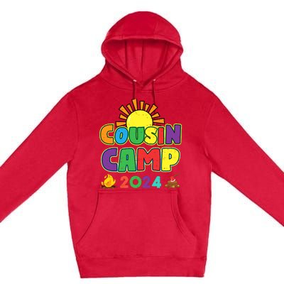 Cousin Camp 2024 Family Vacation Summer Camping Crew Cute Premium Pullover Hoodie