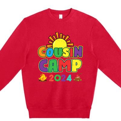 Cousin Camp 2024 Family Vacation Summer Camping Crew Cute Premium Crewneck Sweatshirt