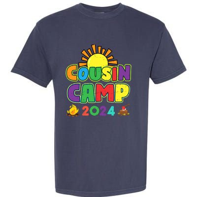 Cousin Camp 2024 Family Vacation Summer Camping Crew Cute Garment-Dyed Heavyweight T-Shirt