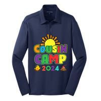 Cousin Camp 2024 Family Vacation Summer Camping Crew Cute Silk Touch Performance Long Sleeve Polo