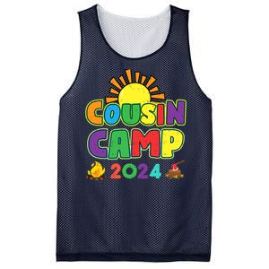 Cousin Camp 2024 Family Vacation Summer Camping Crew Cute Mesh Reversible Basketball Jersey Tank