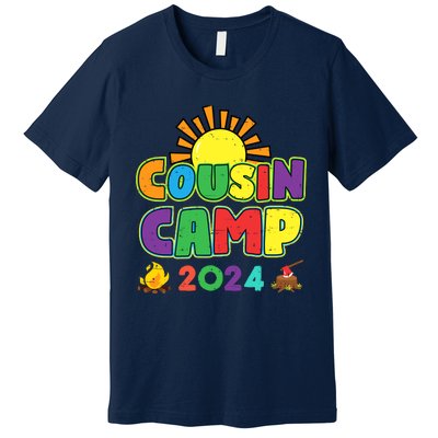 Cousin Camp 2024 Family Vacation Summer Camping Crew Cute Premium T-Shirt