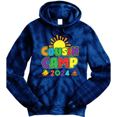 Cousin Camp 2024 Family Vacation Summer Camping Crew Cute Tie Dye Hoodie