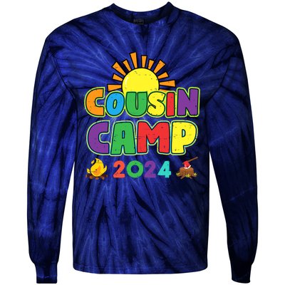 Cousin Camp 2024 Family Vacation Summer Camping Crew Cute Tie-Dye Long Sleeve Shirt