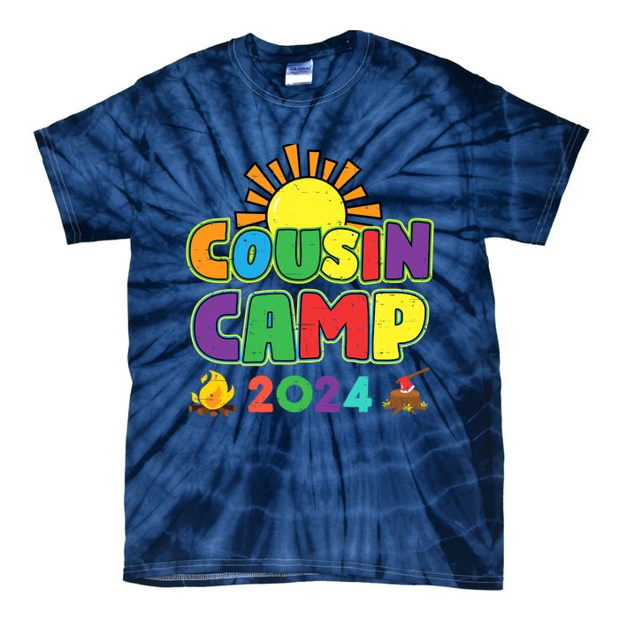 Cousin Camp 2024 Family Vacation Summer Camping Crew Cute Tie-Dye T-Shirt