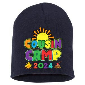 Cousin Camp 2024 Family Vacation Summer Camping Crew Cute Short Acrylic Beanie