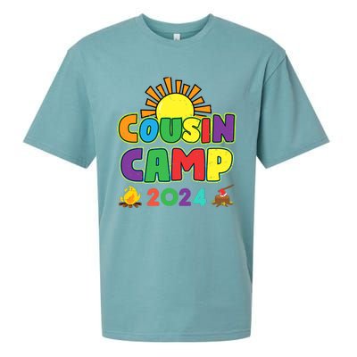 Cousin Camp 2024 Family Vacation Summer Camping Crew Cute Sueded Cloud Jersey T-Shirt