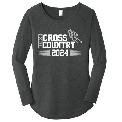 Cross Country 2024 Senior Running Team Grey Women's Perfect Tri Tunic Long Sleeve Shirt