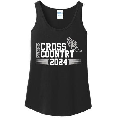 Cross Country 2024 Senior Running Team Grey Ladies Essential Tank