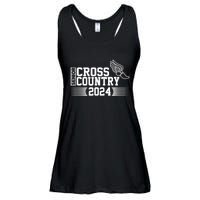 Cross Country 2024 Senior Running Team Grey Ladies Essential Flowy Tank