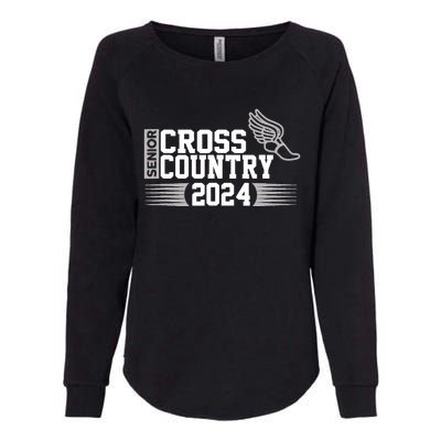 Cross Country 2024 Senior Running Team Grey Womens California Wash Sweatshirt