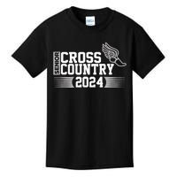 Cross Country 2024 Senior Running Team Grey Kids T-Shirt