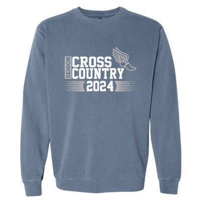 Cross Country 2024 Senior Running Team Grey Garment-Dyed Sweatshirt