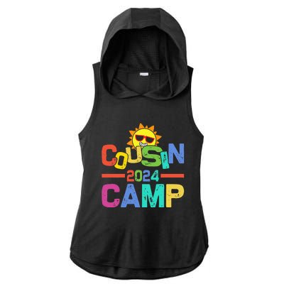 Cousin Camp 2024 Family Vacation Summer Camping Ladies PosiCharge Tri-Blend Wicking Draft Hoodie Tank