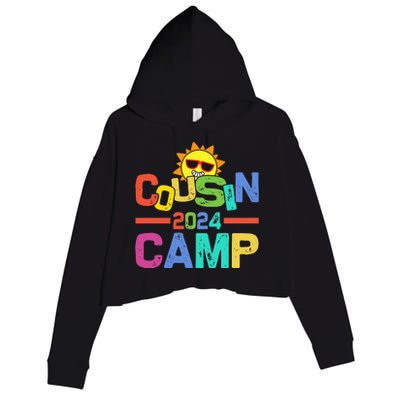 Cousin Camp 2024 Family Vacation Summer Camping Crop Fleece Hoodie