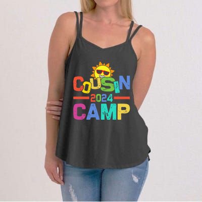 Cousin Camp 2024 Family Vacation Summer Camping Women's Strappy Tank