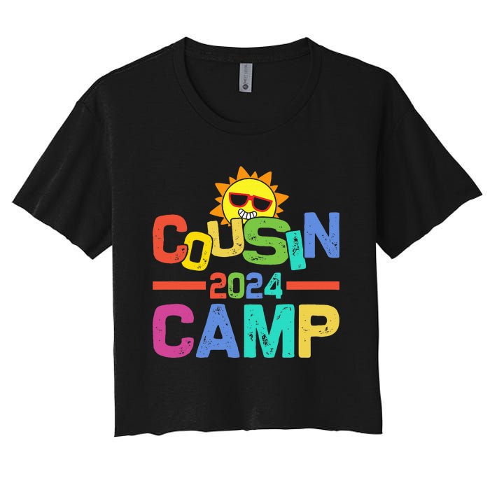 Cousin Camp 2024 Family Vacation Summer Camping Women's Crop Top Tee