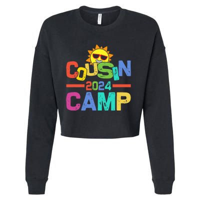 Cousin Camp 2024 Family Vacation Summer Camping Cropped Pullover Crew