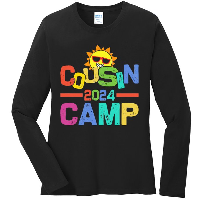 Cousin Camp 2024 Family Vacation Summer Camping Ladies Long Sleeve Shirt