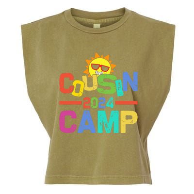 Cousin Camp 2024 Family Vacation Summer Camping Garment-Dyed Women's Muscle Tee