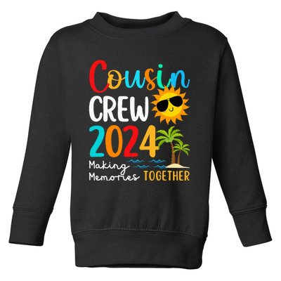 Cousin Crew 2024 Summer Vacation Beach Family Trips Matching Toddler Sweatshirt