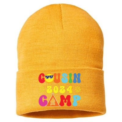 Cousin Camp 2024 Family Vacation Summer Camping Crew Match Sustainable Knit Beanie