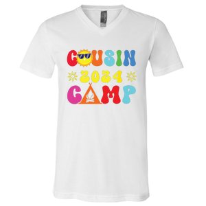 Cousin Camp 2024 Family Vacation Summer Camping Crew Match V-Neck T-Shirt