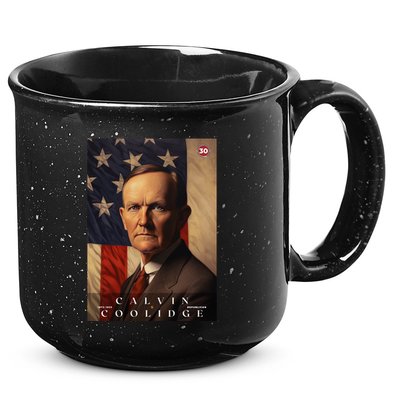 Calvin Coolidge 30th President Of The United States Portrait 15oz Campfire Ceramic Mug