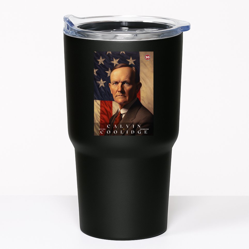 Calvin Coolidge 30th President Of The United States Portrait Tumbler