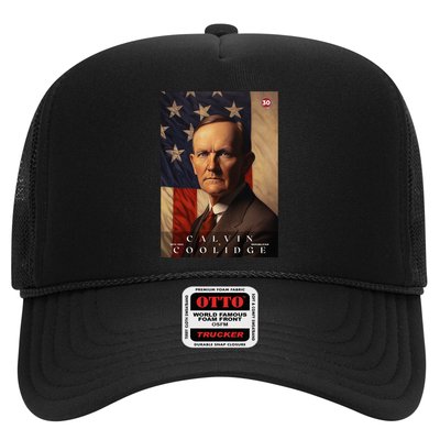 Calvin Coolidge 30th President Of The United States Portrait Trucker Hat