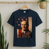Calvin Coolidge 30th President Of The United States Portrait T-Shirt