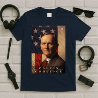 Calvin Coolidge 30th President Of The United States Portrait T-Shirt