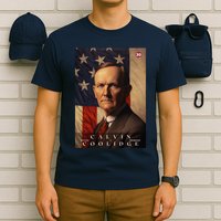 Calvin Coolidge 30th President Of The United States Portrait T-Shirt